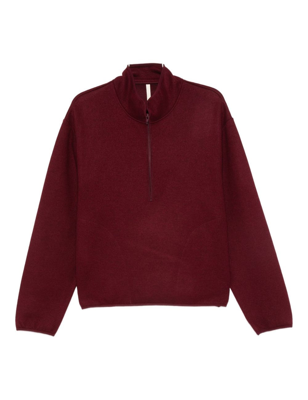 Felpa in lana con mezza zip in bordeaux Sunflower - uomo 