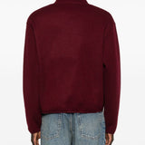 Felpa in lana con mezza zip in bordeaux Sunflower - uomo 
