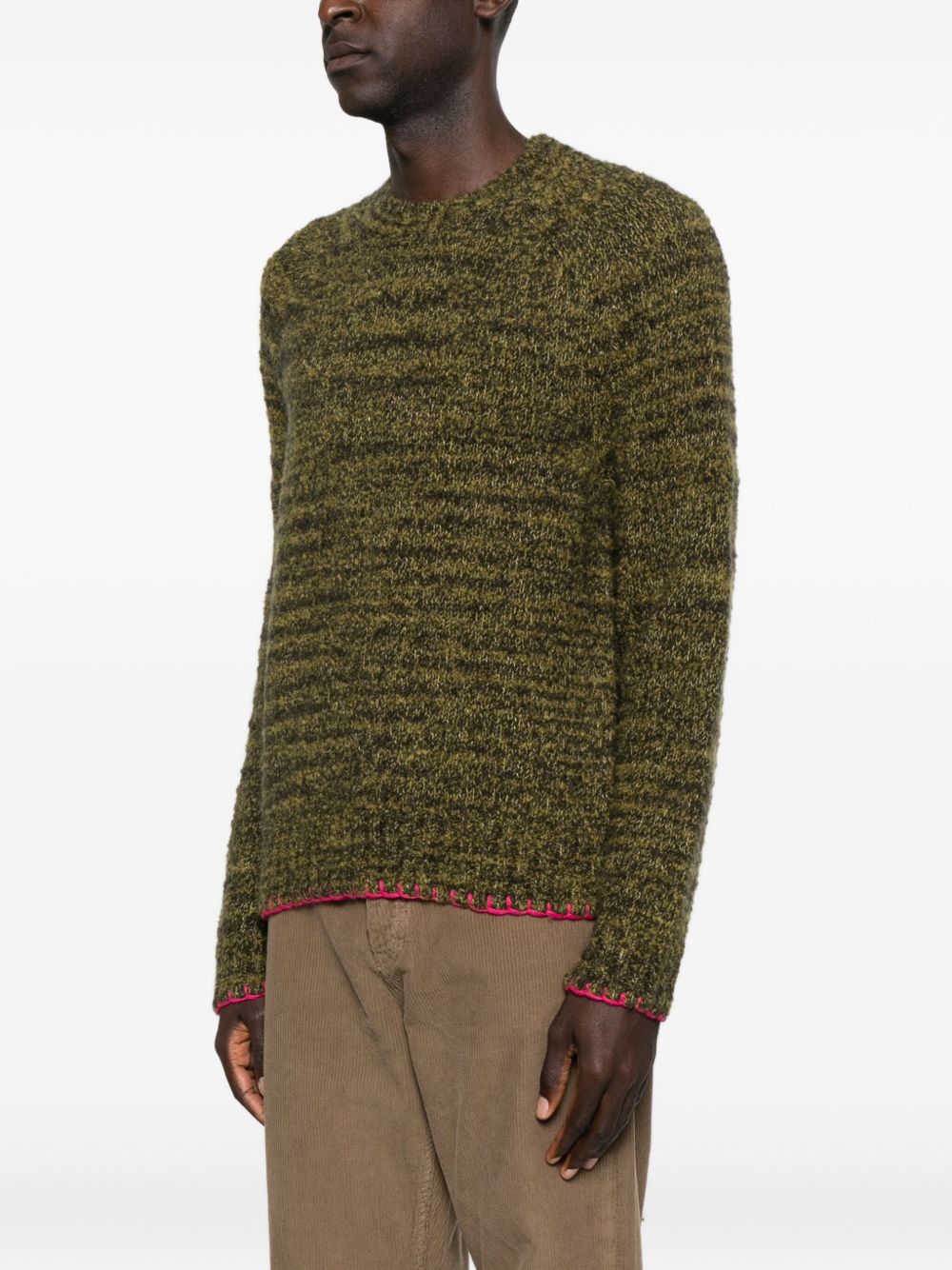Maglione a girocollo frederik in verde Sunflower - uomo 