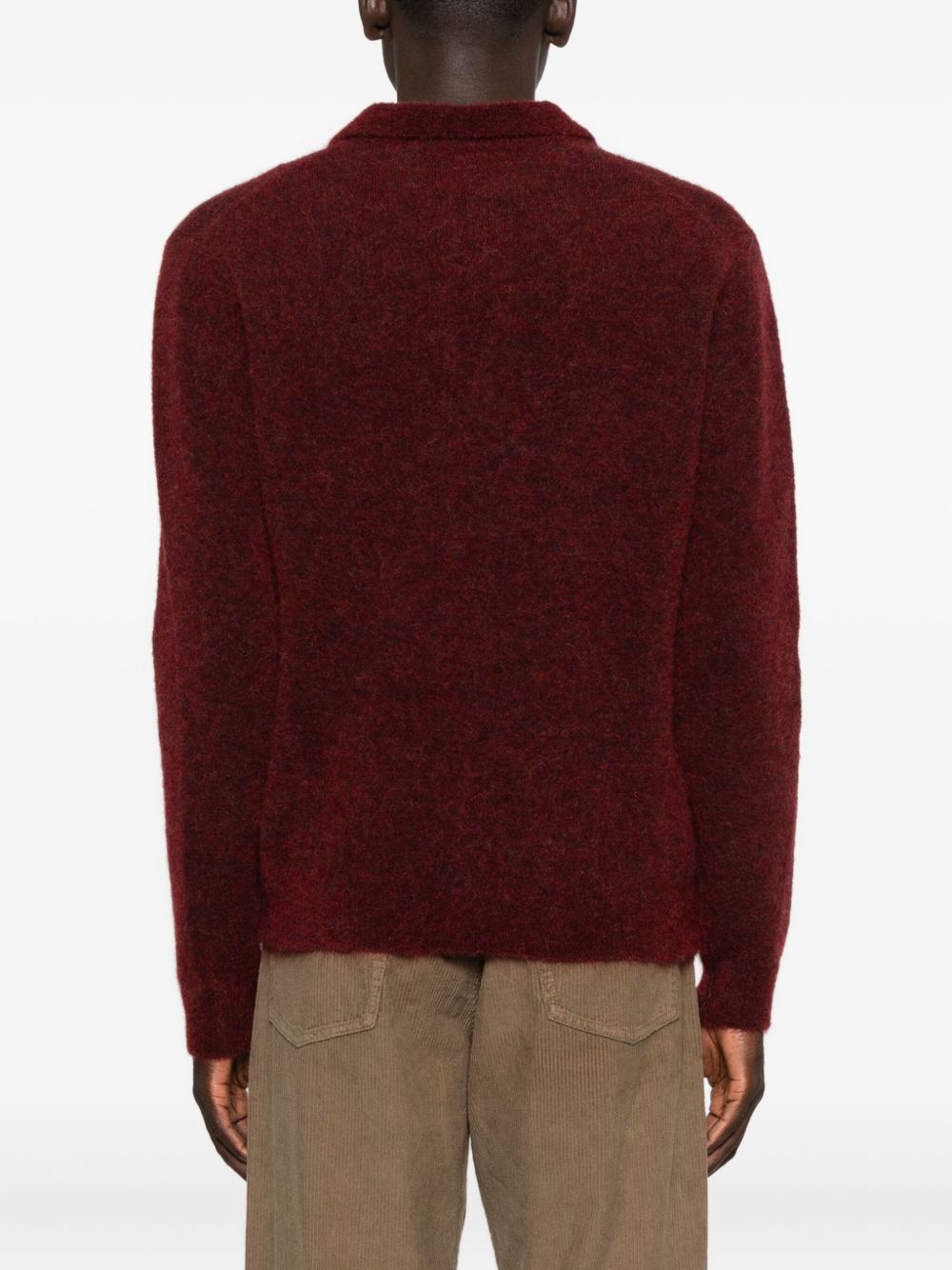 Polo a maniche lunghe in rosso Sunflower - uomo 