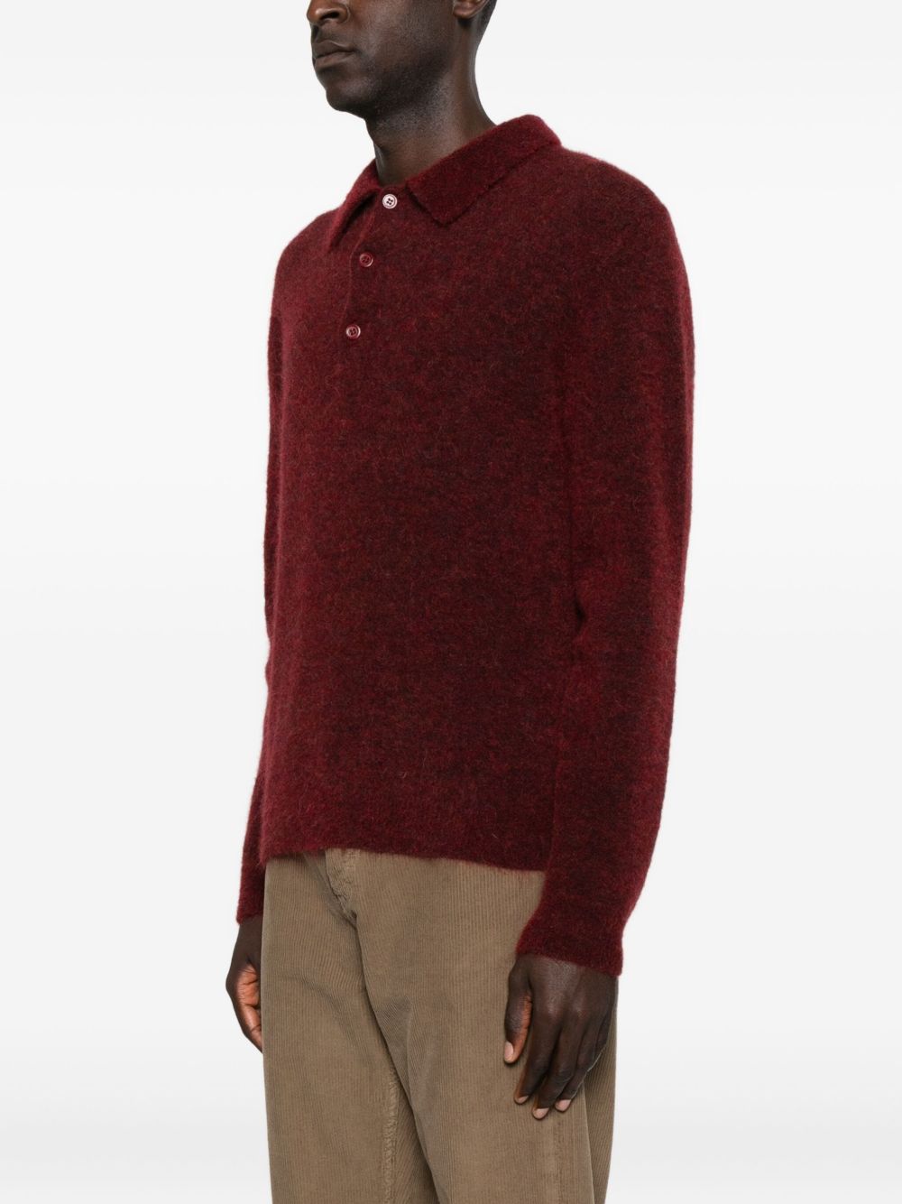 Polo a maniche lunghe in rosso Sunflower - uomo 