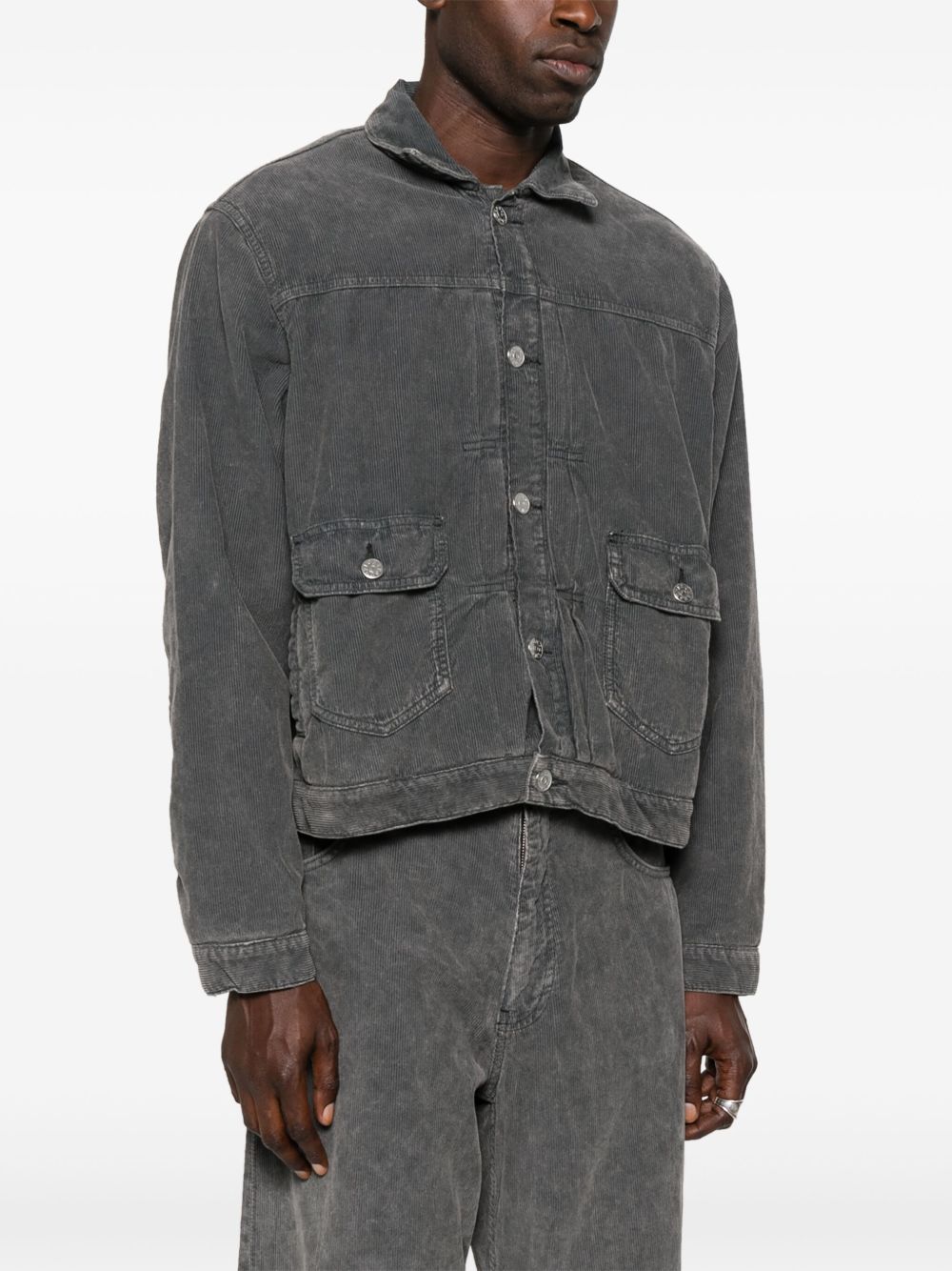 Giacca-camicia con tasche applicate in grigio Sunflower - uomo 