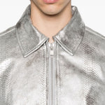 Giacca con effetto pitonato in argento Sunflower - uomo 