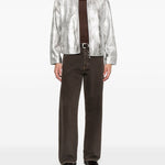 Giacca con effetto pitonato in argento Sunflower - uomo 