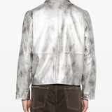 Giacca con effetto pitonato in argento Sunflower - uomo 