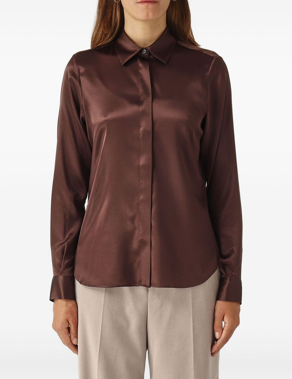 Camicia con bottoni in marrone Tagliatore - donna 