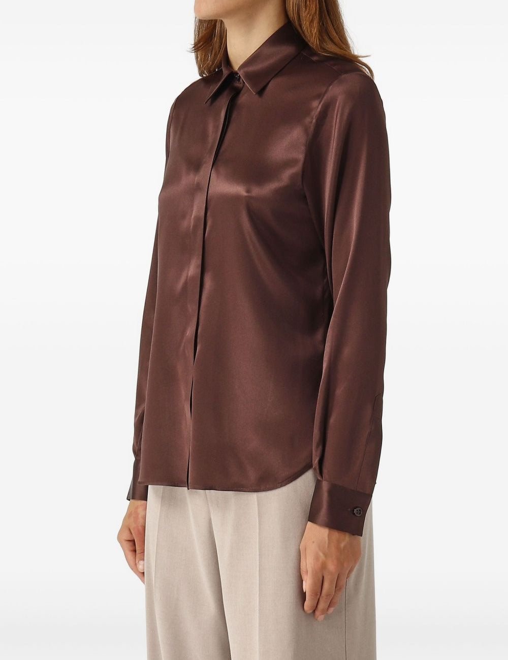 Camicia con bottoni in marrone Tagliatore - donna 