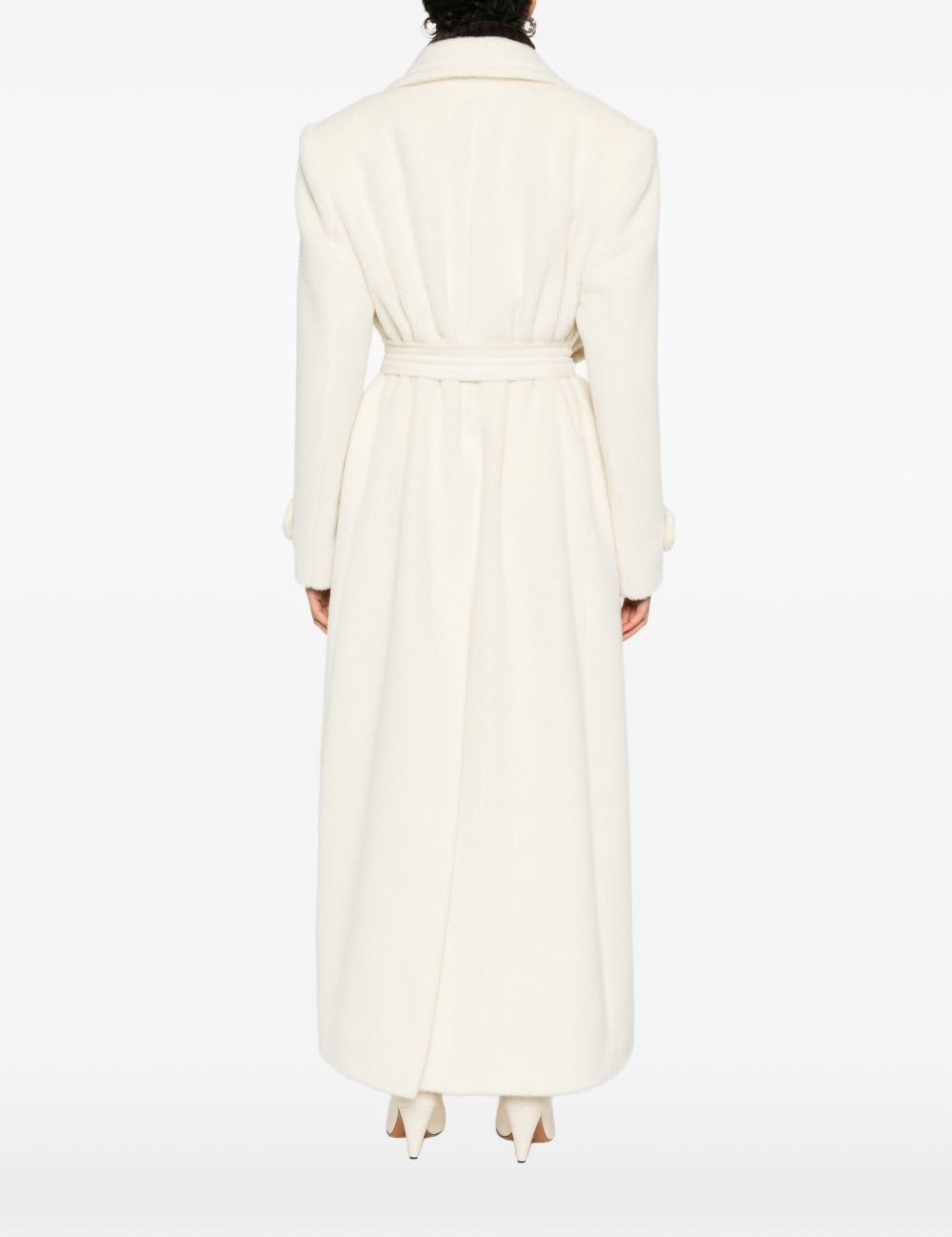 Cappotto doppiopetto con cintura julia in bianco Tagliatore - donna 