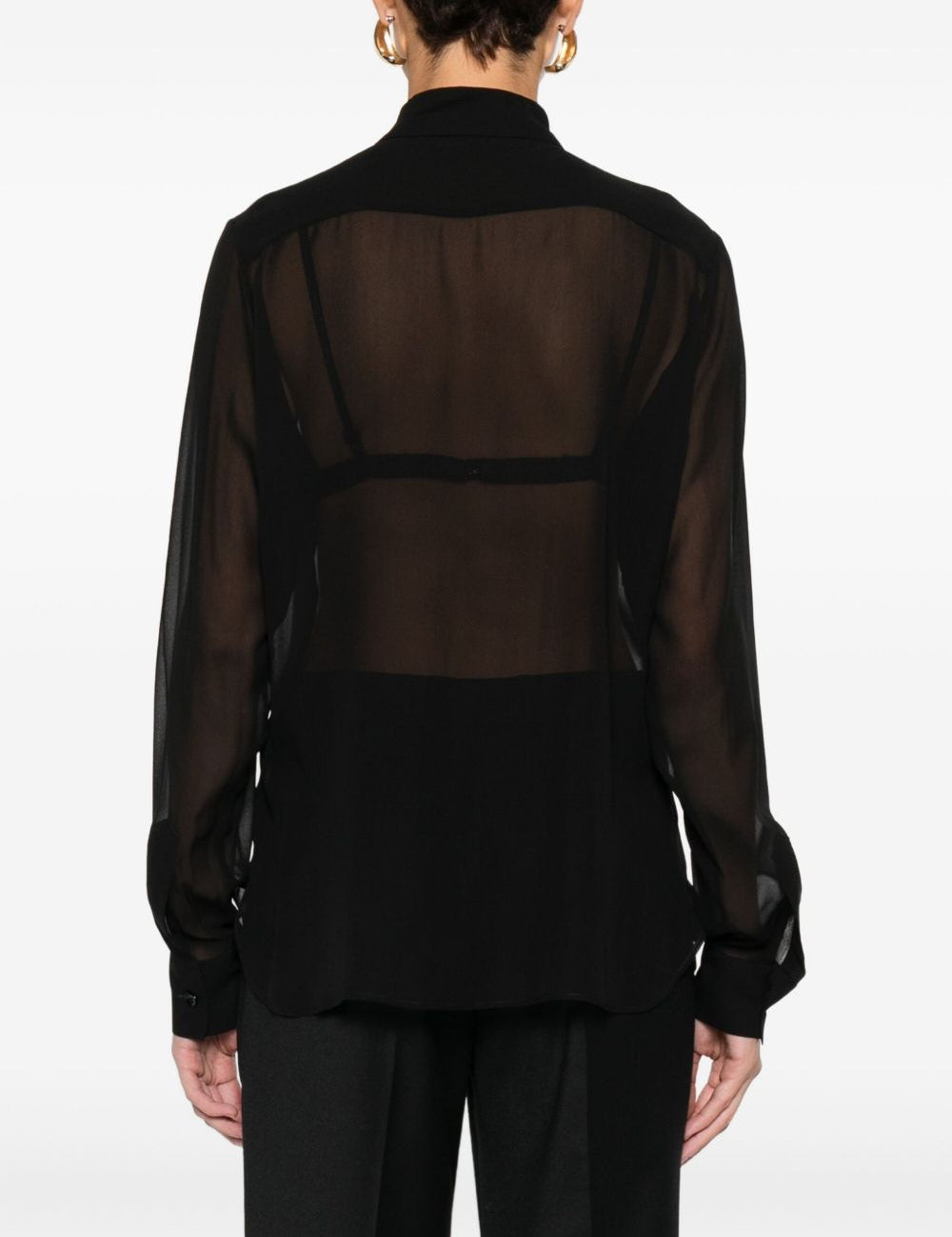 Camicia plissettata in nero Tagliatore - donna 
