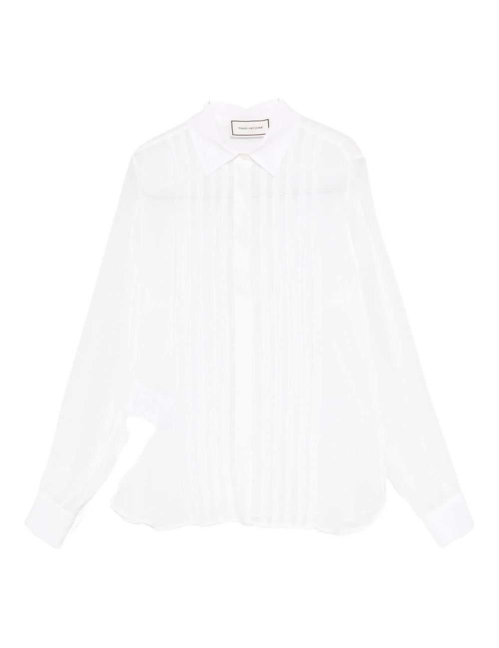Camicia plissettata in bianco Tagliatore - donna 