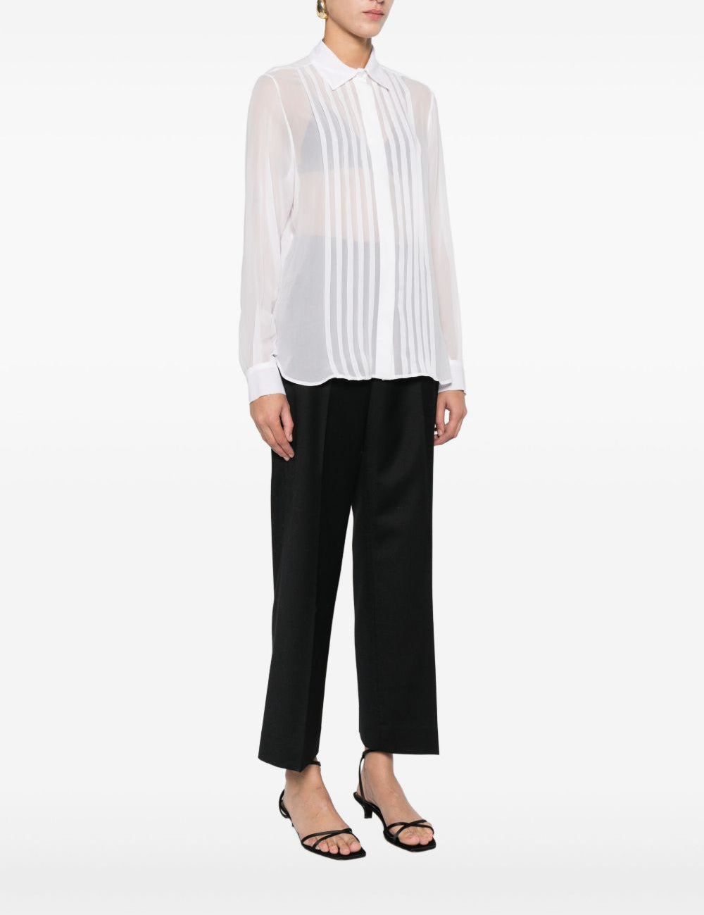 Camicia plissettata in bianco Tagliatore - donna 