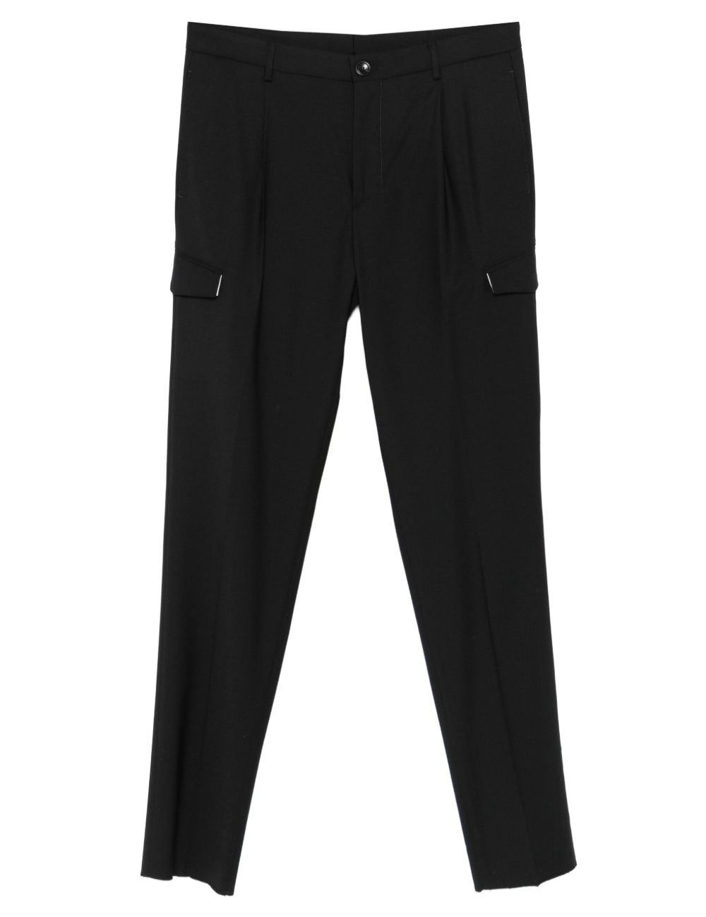 Pantaloni cargo con dettagli plissettati in nero Tagliatore - uomo 