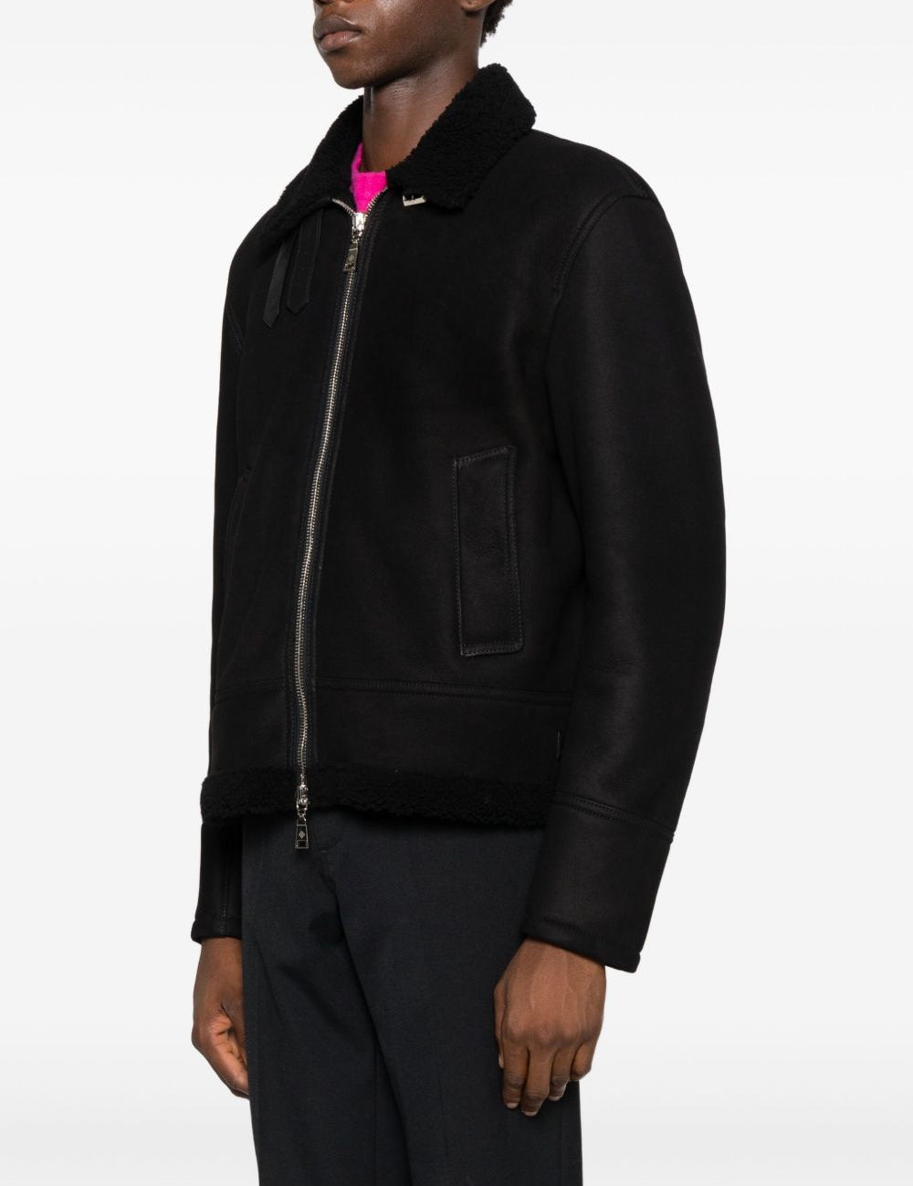 Bomber con zip in nero Tagliatore - uomo 