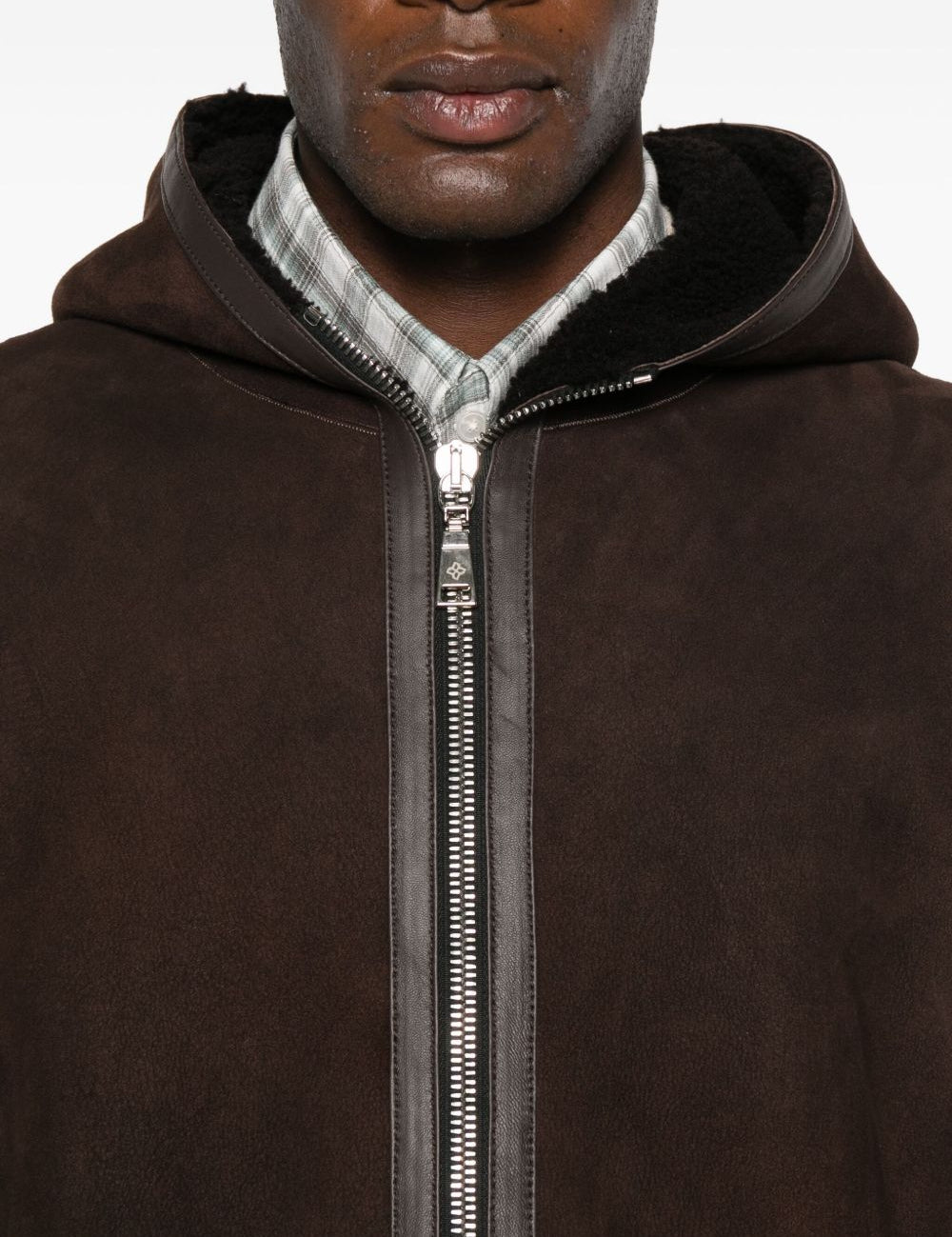 Cappotto con zip e cappuccio in marrone Tagliatore - uomo 