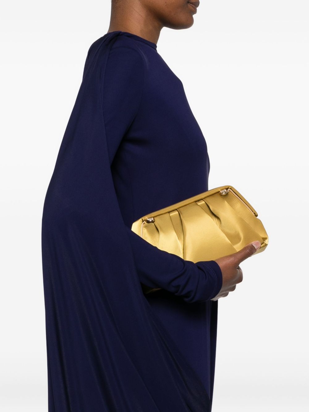 Borsa clutch Afrodite dorata Themoirè - donna 