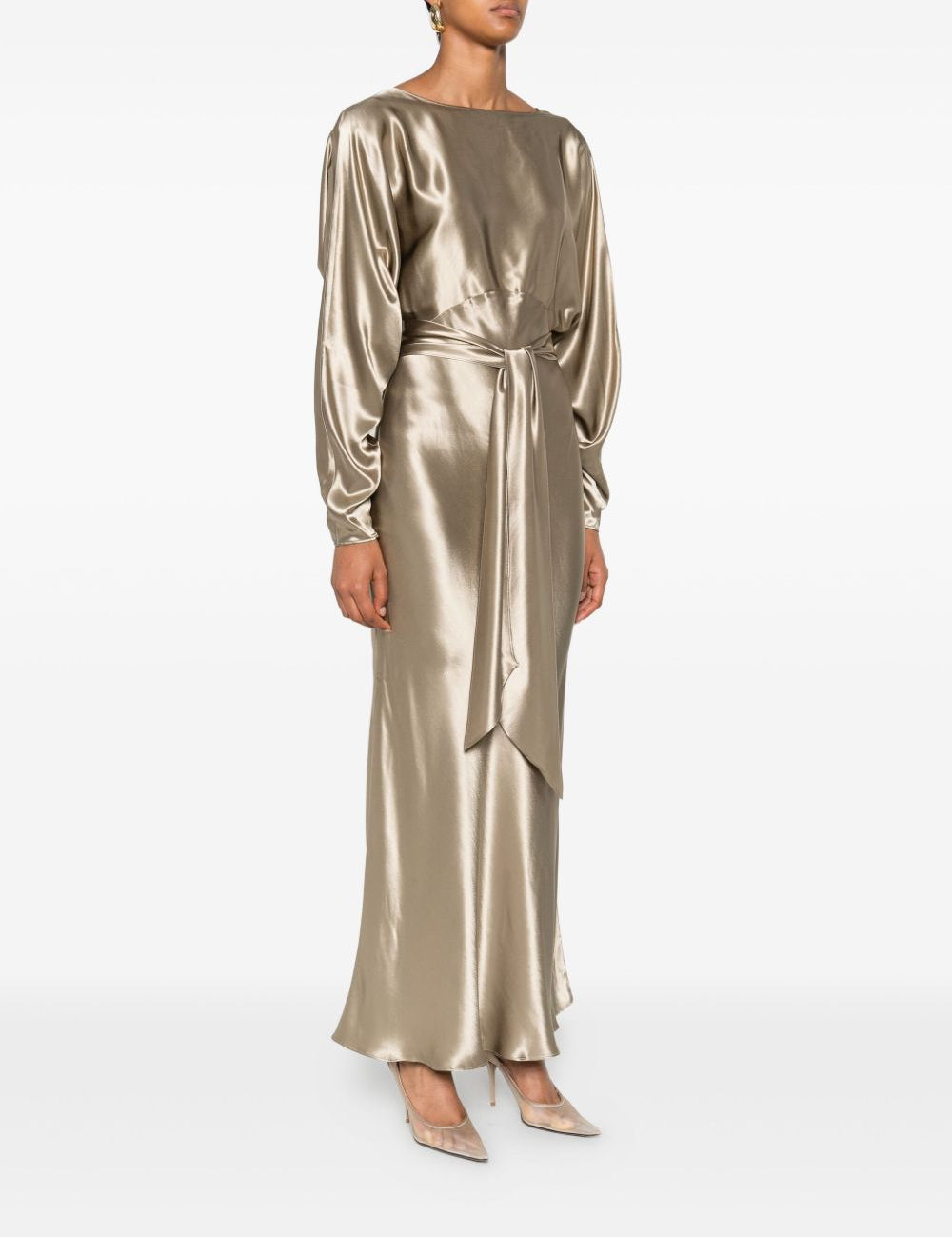 Abito midi Zizi in oro The andamane - donna 