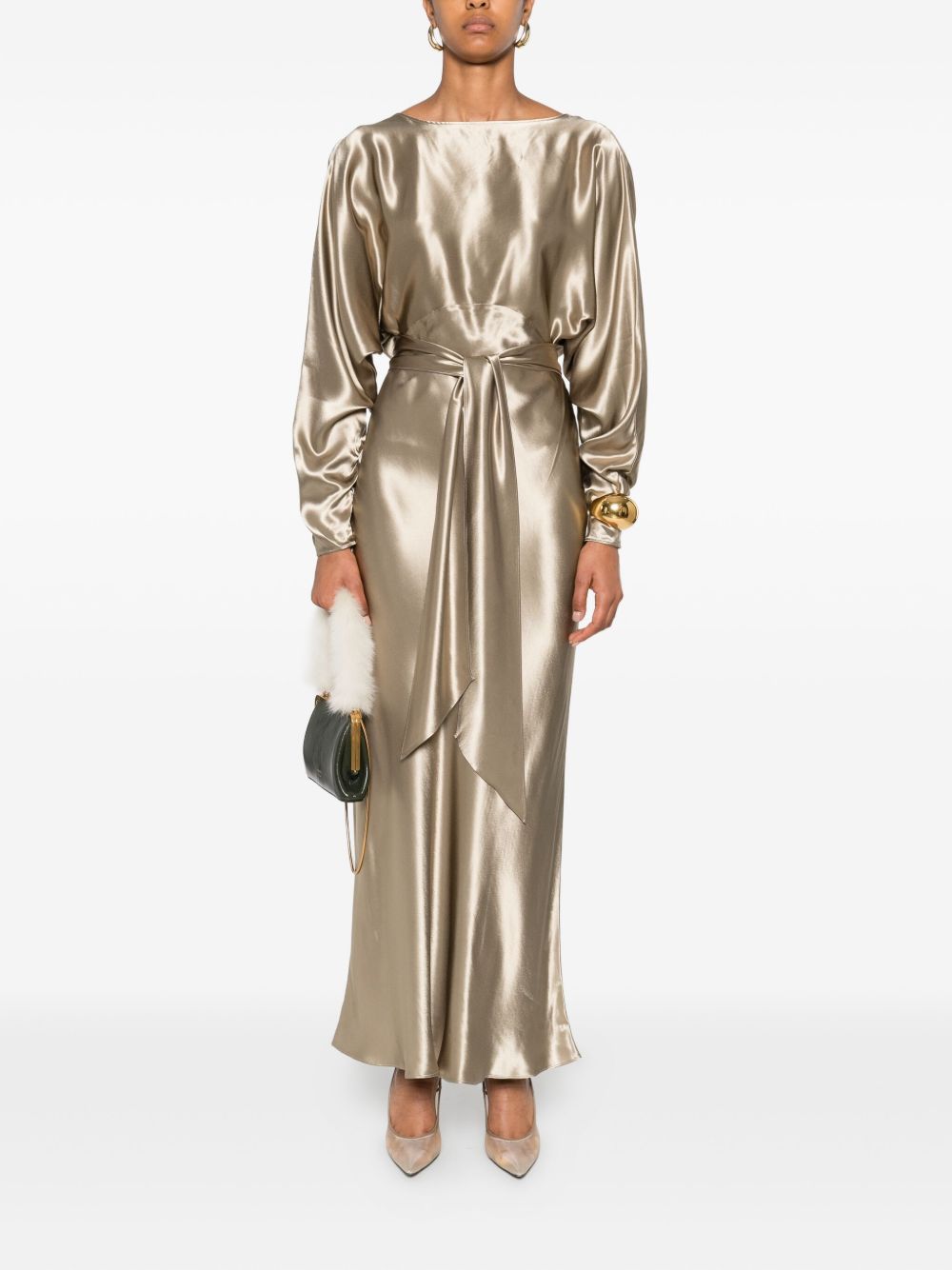 Abito midi Zizi in oro The andamane - donna 