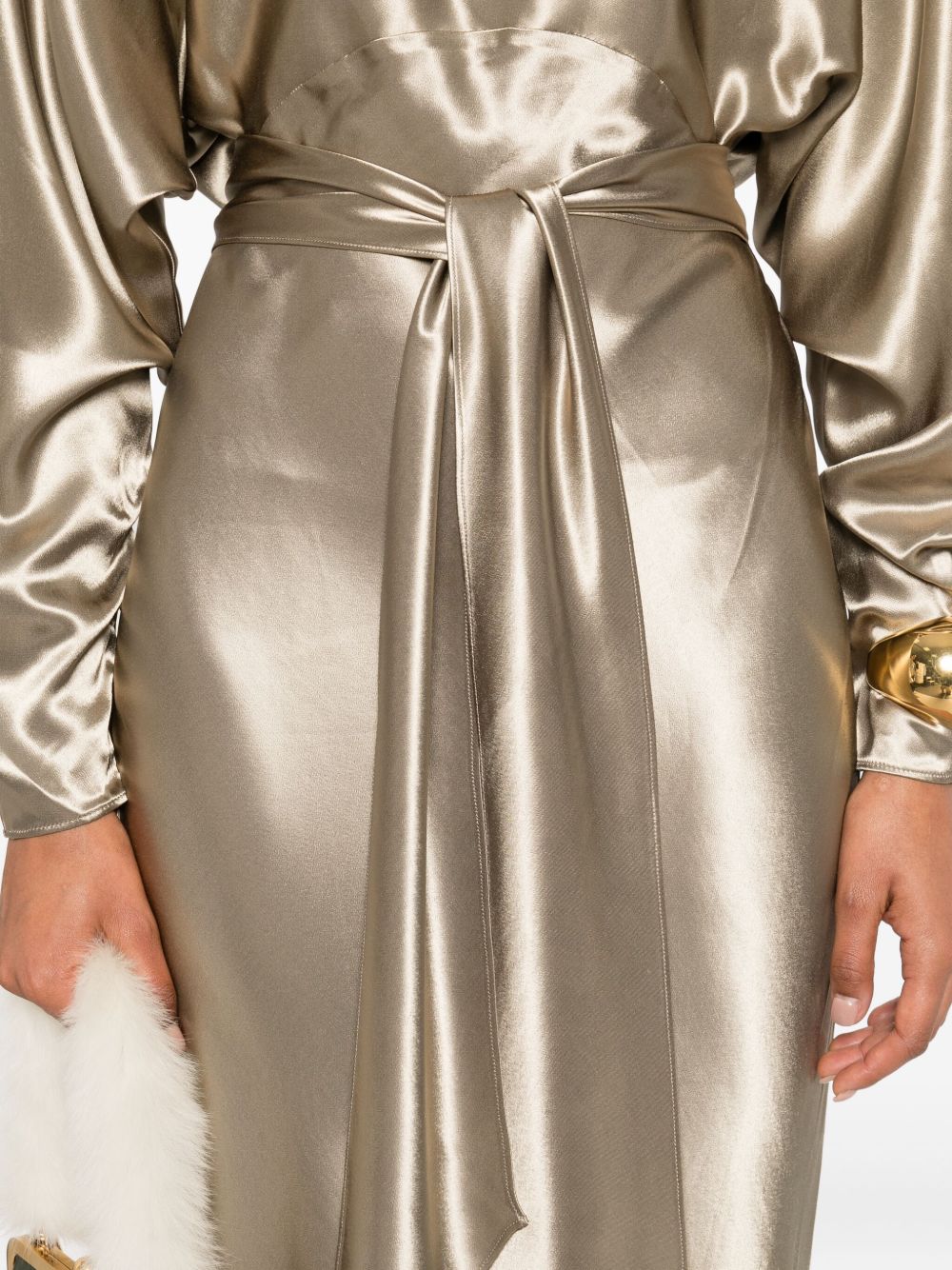 Abito midi Zizi in oro The andamane - donna 