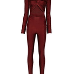 Tuta intera con dettaglio cut-out in borgogna The andamane - donna 