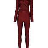 Tuta intera con dettaglio cut-out in borgogna The andamane - donna 