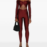 Tuta intera con dettaglio cut-out in borgogna The andamane - donna 