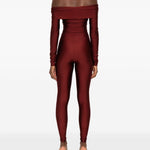 Tuta intera con dettaglio cut-out in borgogna The andamane - donna 