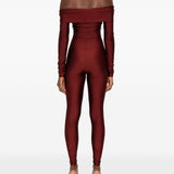 Tuta intera con dettaglio cut-out in borgogna The andamane - donna 