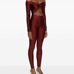 Tuta intera con dettaglio cut-out in borgogna The andamane - donna 