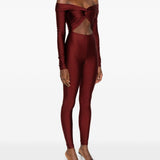 Tuta intera con dettaglio cut-out in borgogna The andamane - donna 