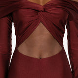Tuta intera con dettaglio cut-out in borgogna The andamane - donna 