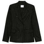 Giacca doppiopetto gessata in nero The andamane - donna 