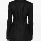 Giacca doppiopetto gessata in nero The andamane - donna 