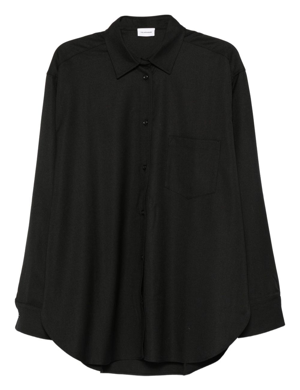 Camicia con collo a punta con bottoni frontali in nero The andamane - donna 