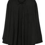 Camicia con collo a punta con bottoni frontali in nero The andamane - donna 