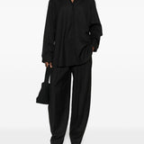 Camicia con collo a punta con bottoni frontali in nero The andamane - donna 