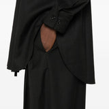 Camicia con collo a punta con bottoni frontali in nero The andamane - donna 
