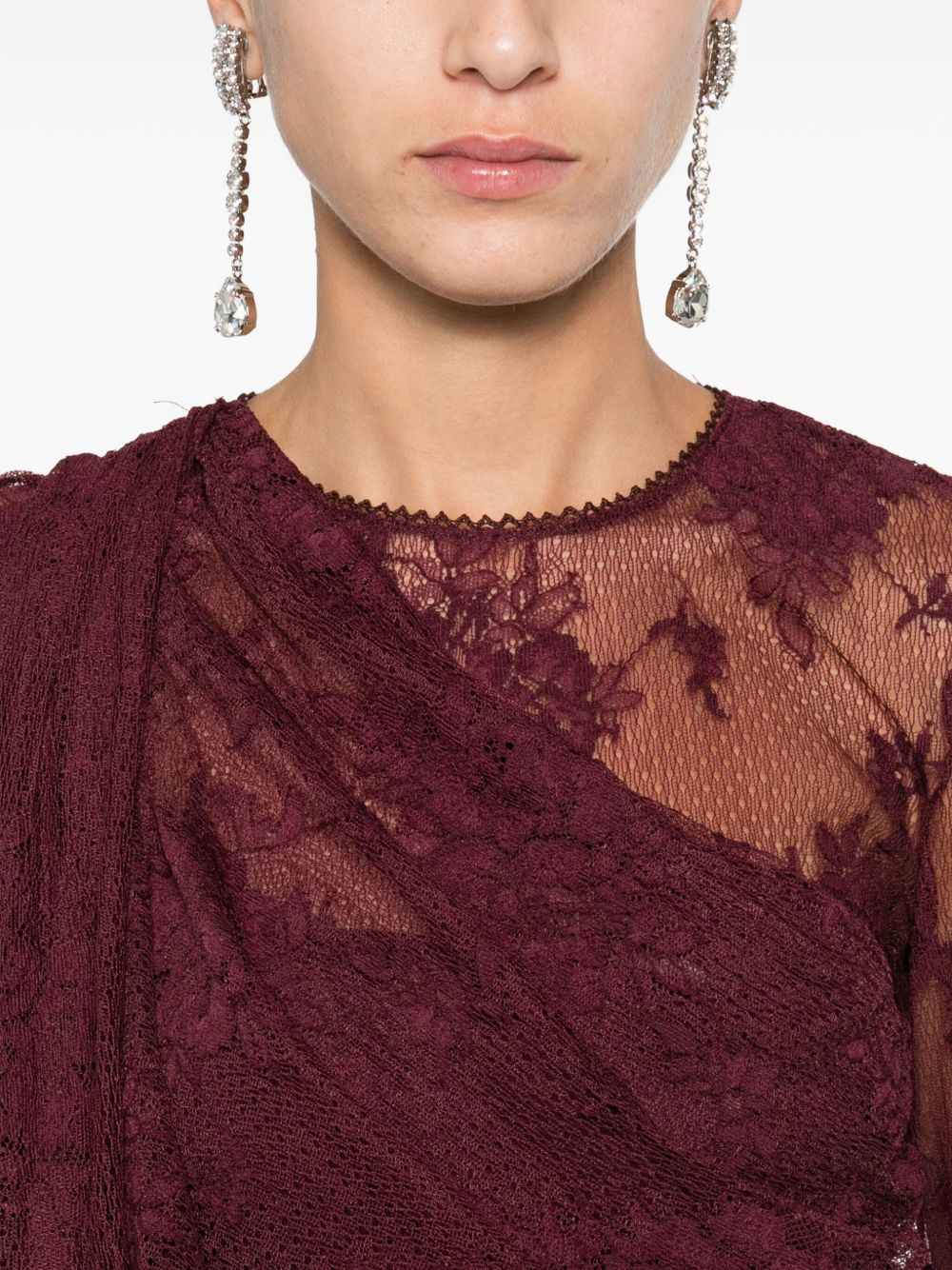 Abito drappeggiato in pizzo The andamane - donna 