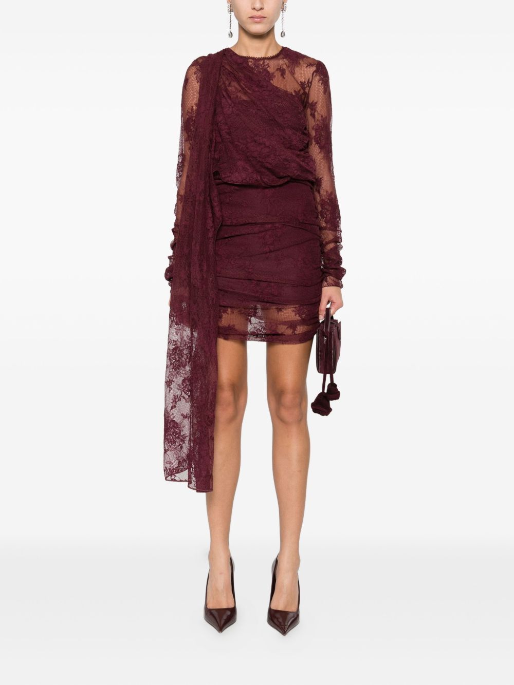 Abito drappeggiato in pizzo The andamane - donna 