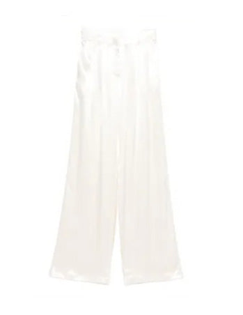 Pantaloni con pieghe in bianco The andamane - donna 