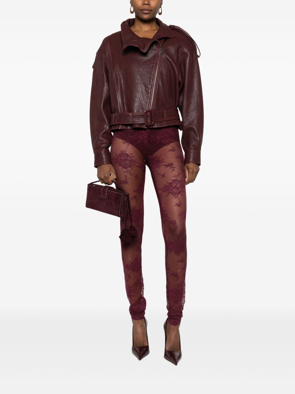 Leggings in pizzo floreale in rosso The andamane - donna 