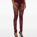 Leggings in pizzo floreale in rosso The andamane - donna 