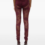 Leggings in pizzo floreale in rosso The andamane - donna 