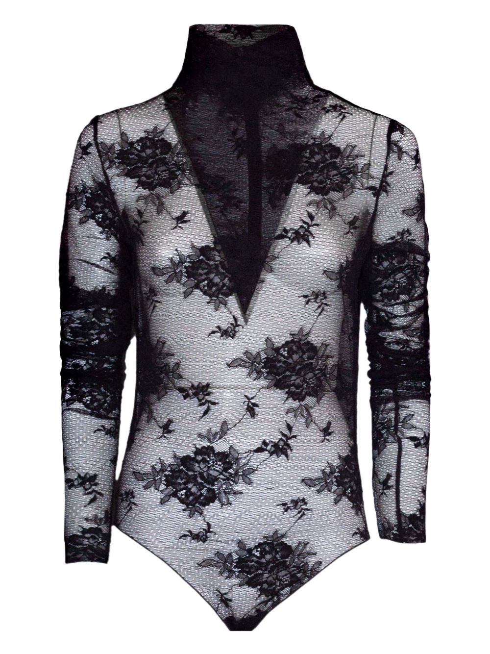 Body con ricamo a fiori in nero The andamane - donna 