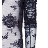 Body con ricamo a fiori in nero The andamane - donna 
