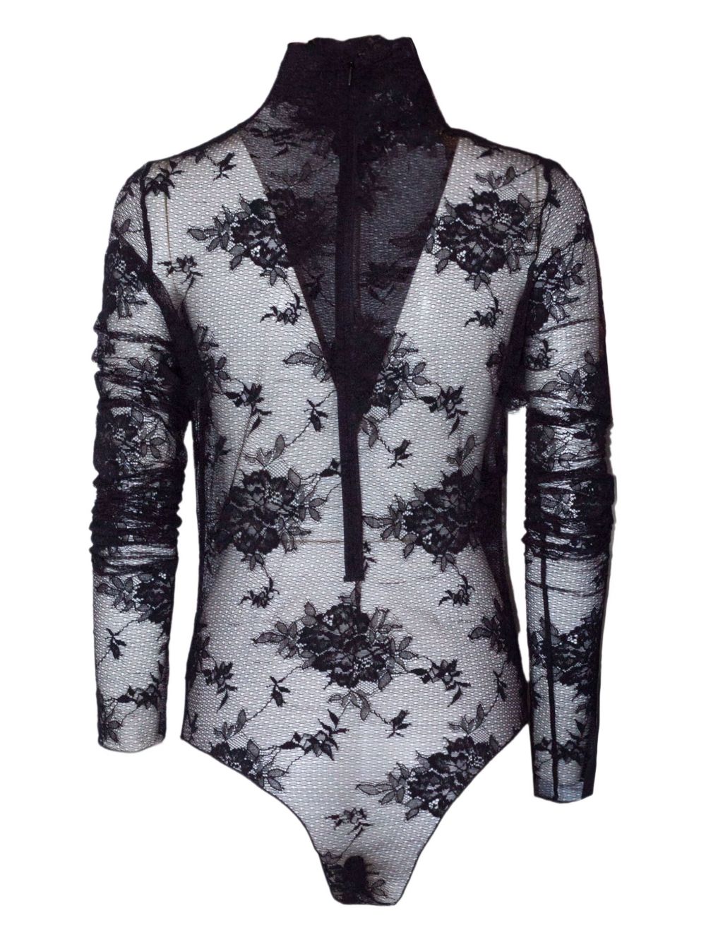 Body con ricamo a fiori in nero The andamane - donna 