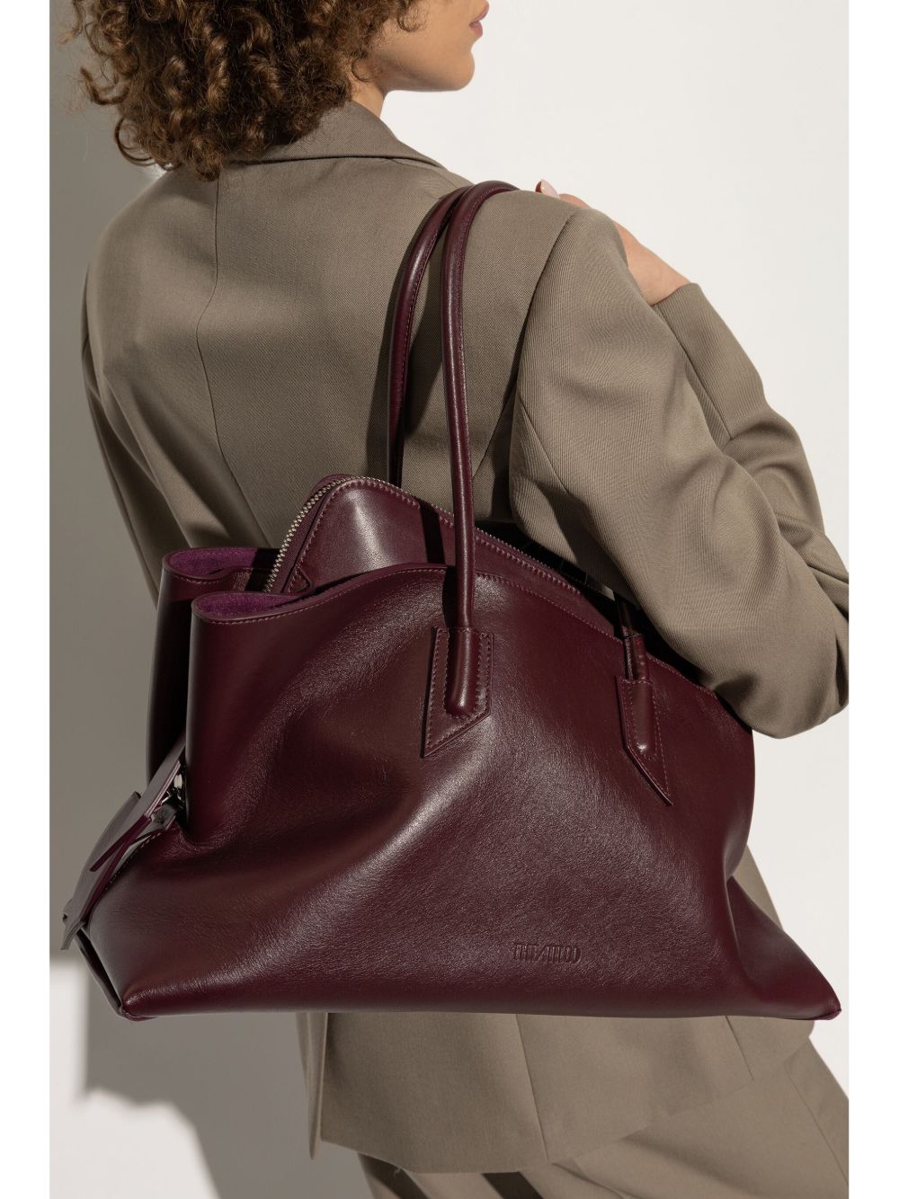 Borsa la passeggiata medium in viola The Attico - donna<BR/> 