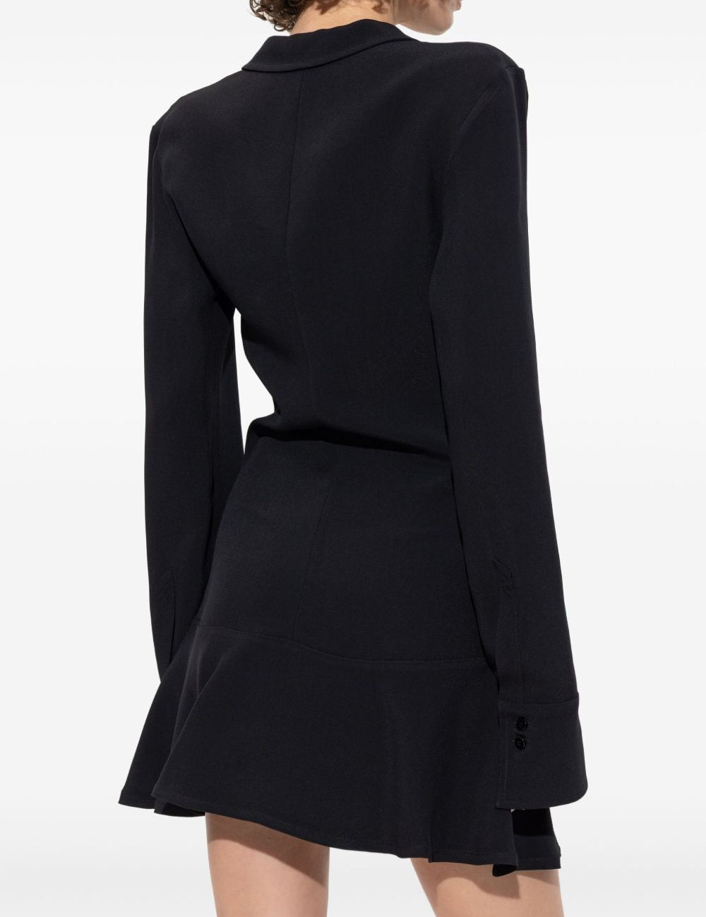 Abito mini con dettaglio con ruches in nero The attico - donna 