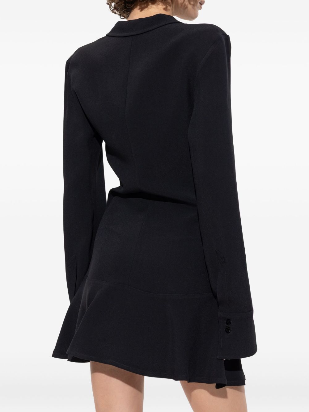 Abito mini con dettaglio con ruches in nero The attico - donna 