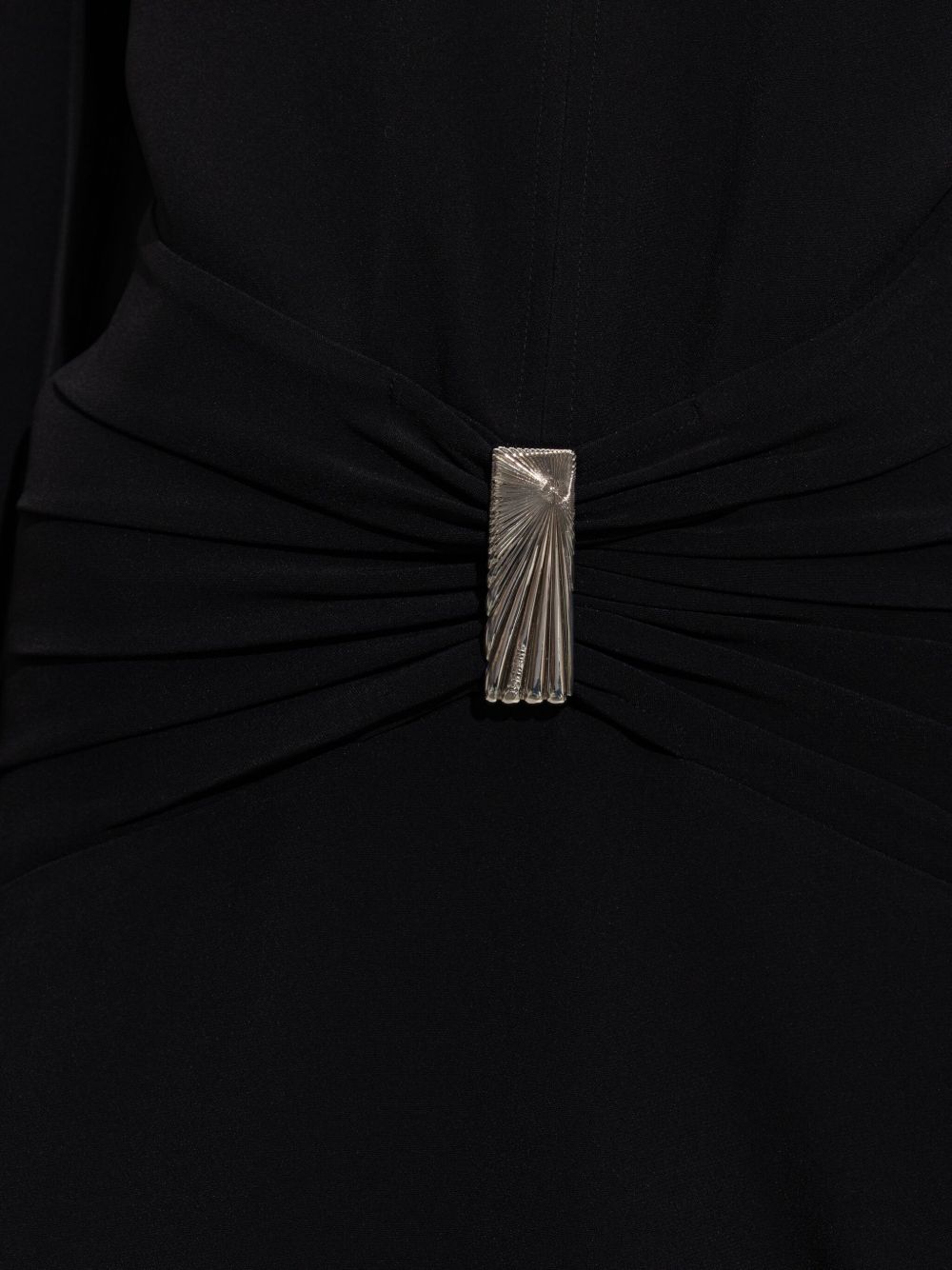Abito mini con dettaglio con ruches in nero The attico - donna 