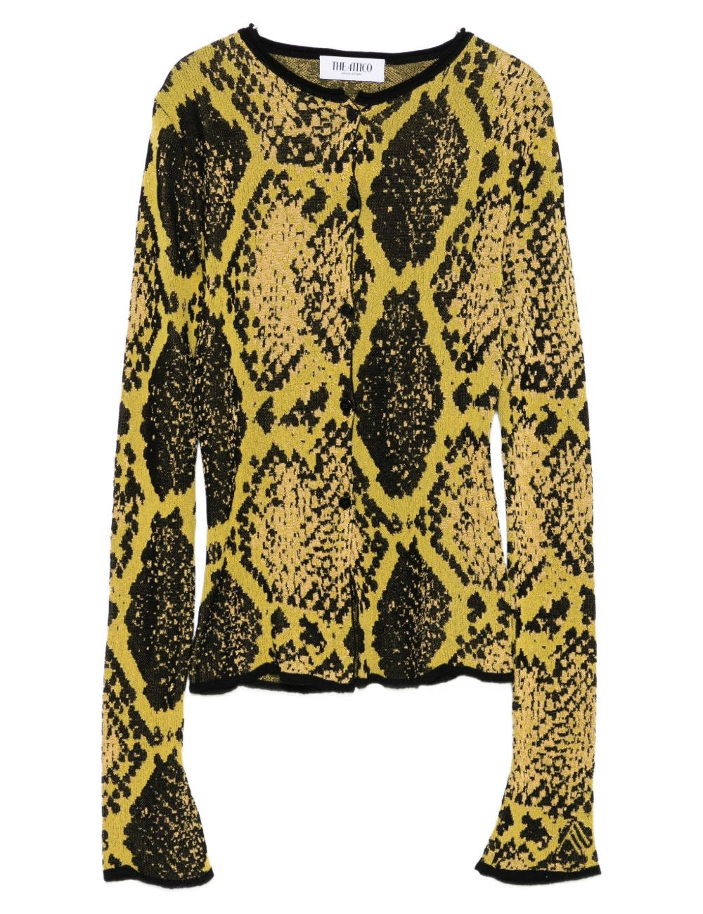 Maglia con stampa animalier in giallo The Attico - donna 